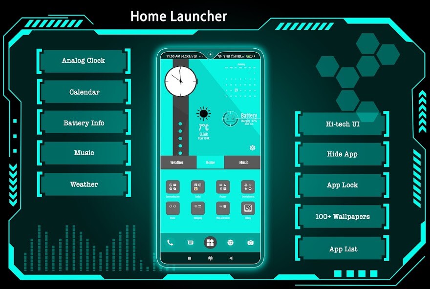Run android online APK Home Launcher pro - Applock from MyAndroid or emulate Home Launcher pro - Applock using MyAndroid