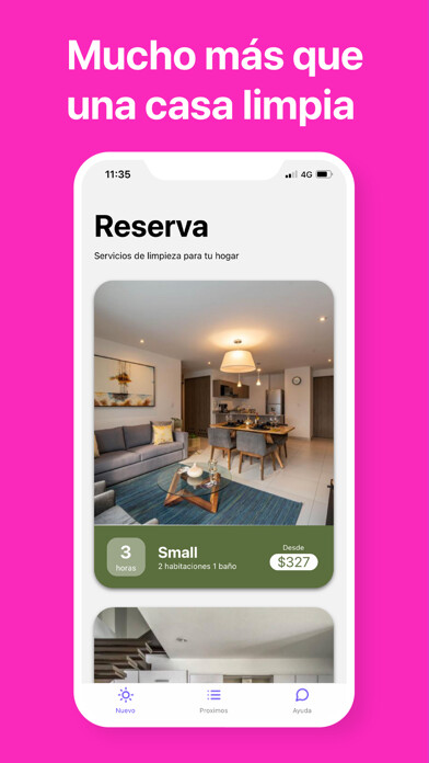 Emulate iPhone app Homely: Expertos en limpieza using MyAndroid