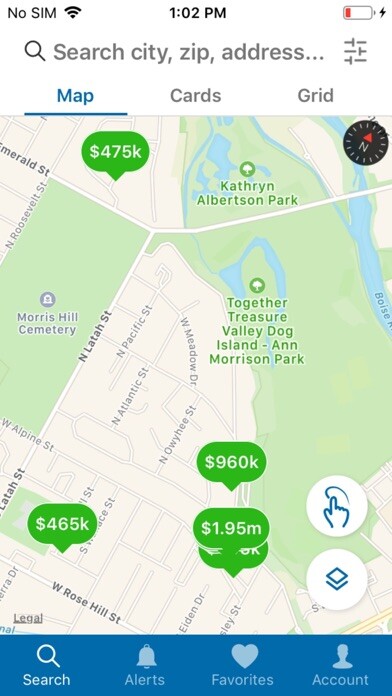 Emulate iPhone app Homes of Idaho using MyAndroid