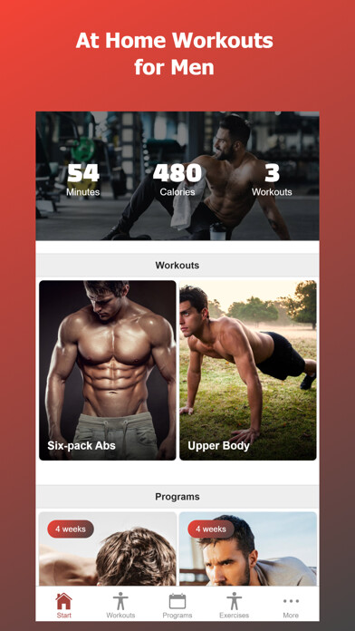 Emulate iPhone app Home Workouts for Men using MyAndroid