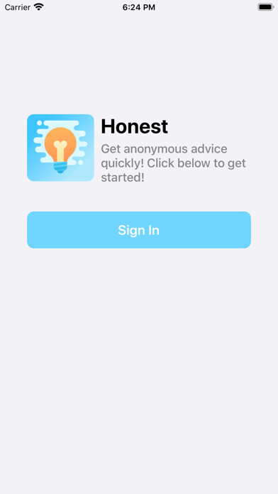 Emulate iPhone app Honest - Anonymous Advice using MyAndroid