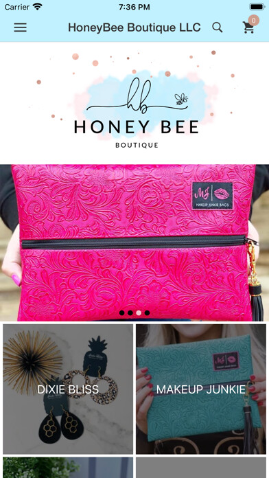 Emulate iPhone app HoneyBee Boutique LLC using MyAndroid