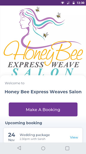 Run android online APK Honey Bee Express Weaves Salon from MyAndroid or emulate Honey Bee Express Weaves Salon using MyAndroid