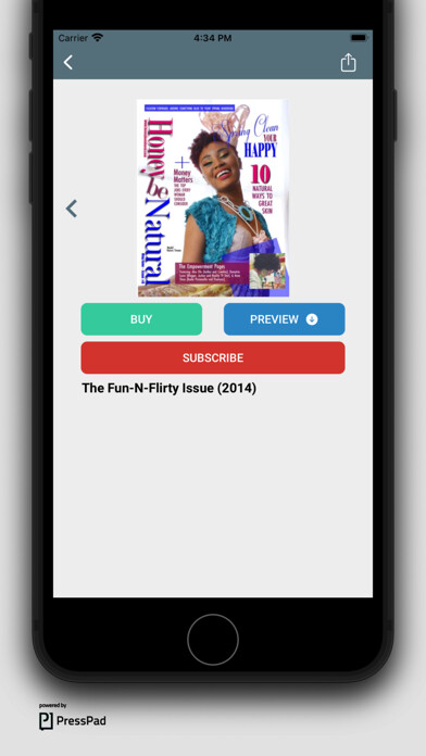 Emulate iPhone app HoneyBeNatural Magazine using MyAndroid