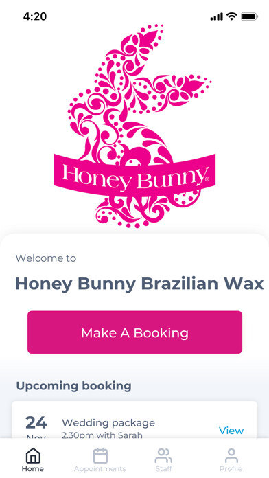 Emulate iPhone app Honey Bunny Brazilian Wax using MyAndroid