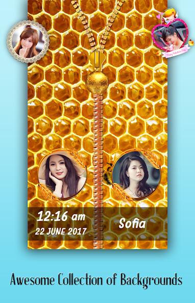 Run android online APK Honey Comb Zipper Lock Screen from MyAndroid or emulate Honey Comb Zipper Lock Screen using MyAndroid