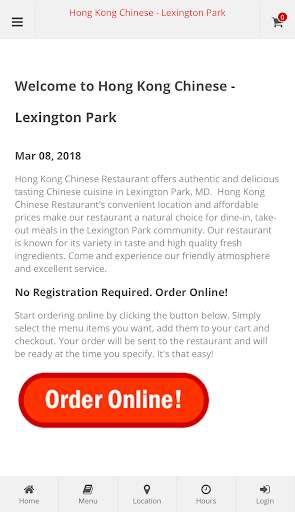 Run android online APK Hong Kong Chinese Lexington Park Online Ordering from MyAndroid or emulate Hong Kong Chinese Lexington Park Online Ordering using MyAndroid Run android online APK Hong Kong Chinese Lexington Park Online Ordering from MyAndroid or emulate Hong Kong Chinese Lexington Park Online Ordering using MyAndroid