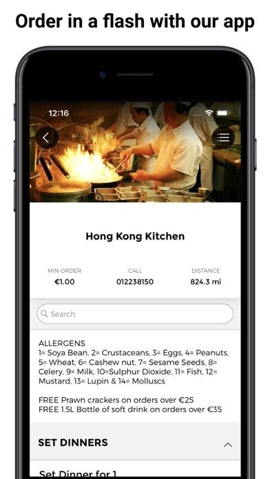 Emulate iPhone app Hong Kong Kitchen App using MyAndroid
