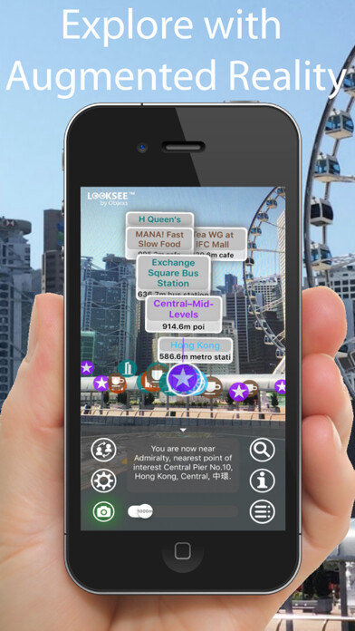 Emulate iPhone app Hong Kong Looksee AR using MyAndroid