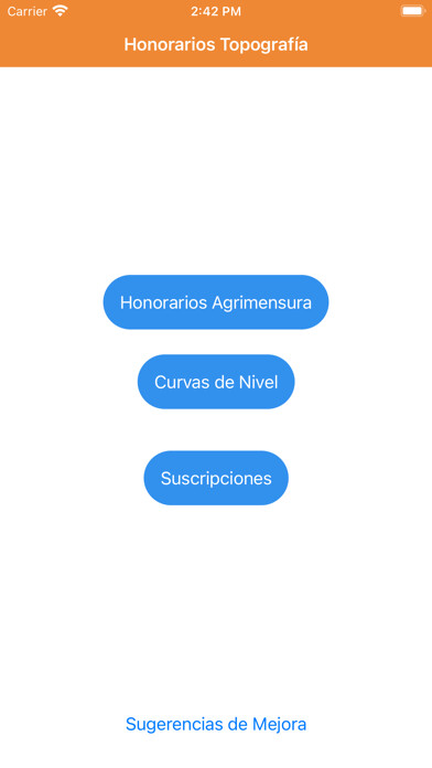 Emulate iPhone app Honorarios Topografía using MyAndroid