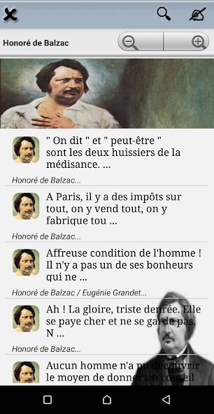 Run android online APK Honoré de Balzac : Citations from MyAndroid or emulate Honoré de Balzac : Citations using MyAndroid