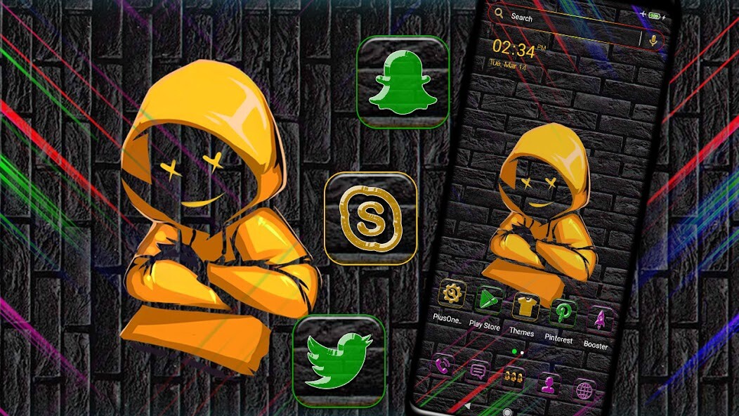 Run android online APK Hoodie Dude Theme Launcher from MyAndroid or emulate Hoodie Dude Theme Launcher using MyAndroid