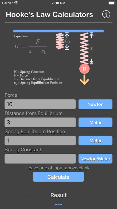 Emulate iPhone app Hooke Law Calculator using MyAndroid Emulate iPhone app Hooke Law Calculator using MyAndroid
