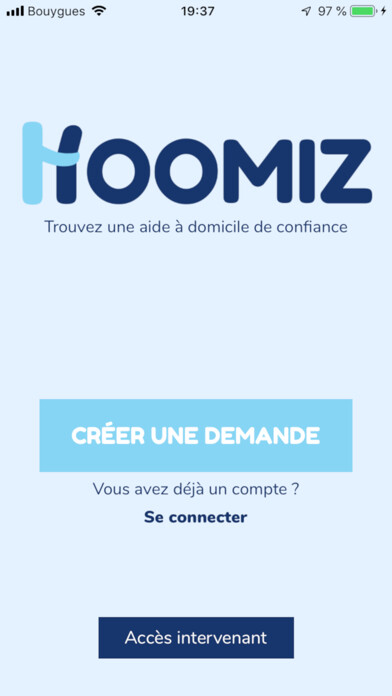 Emulate iPhone app Hoomiz - Aide à domicile using MyAndroid Emulate iPhone app Hoomiz - Aide à domicile using MyAndroid