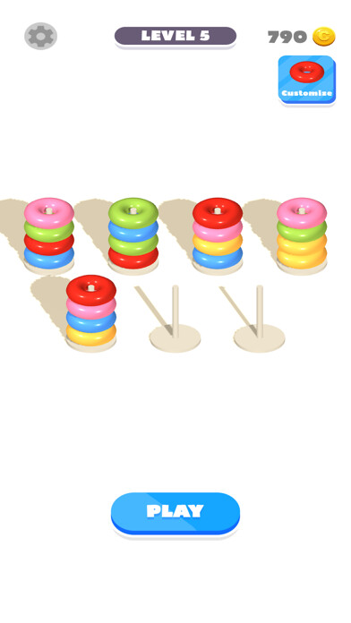 Emulate iPhone app Hoop Puzzle - Sort them all using MyAndroid Emulate iPhone app Hoop Puzzle - Sort them all using MyAndroid
