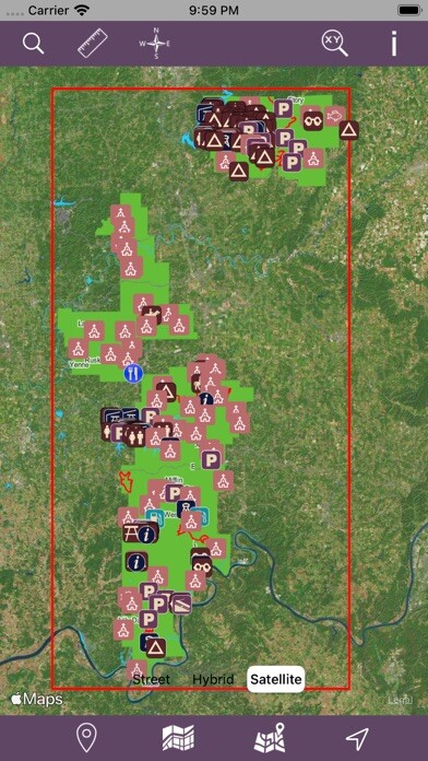 Emulate iPhone app Hoosier National Forest – GPS using MyAndroid
