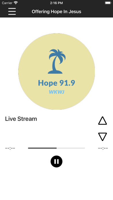 Emulate iPhone app HOPE 91.9 Key West using MyAndroid Emulate iPhone app HOPE 91.9 Key West using MyAndroid