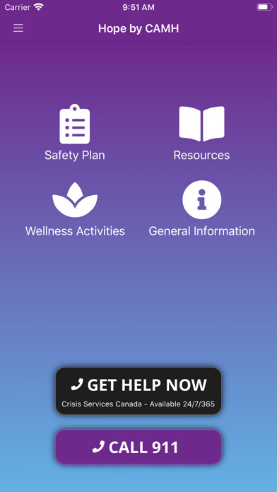 Emulate iPhone app Hope by CAMH using MyAndroid Emulate iPhone app Hope by CAMH using MyAndroid