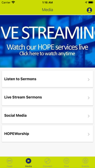 Emulate iPhone app HOPE Church Casper using MyAndroid Emulate iPhone app HOPE Church Casper using MyAndroid