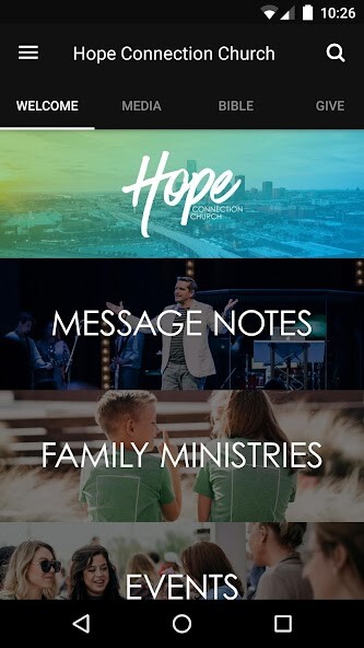 Emulate iPhone app Hope Connection Church using MyAndroid Emulate iPhone app Hope Connection Church using MyAndroid