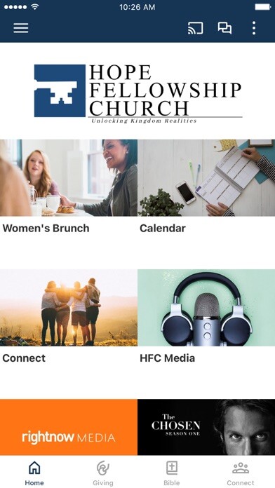Emulate iPhone app Hope Fellowship, Brandon MS using MyAndroid Emulate iPhone app Hope Fellowship, Brandon MS using MyAndroid