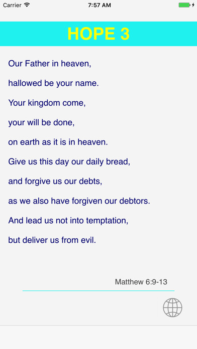 Emulate iPhone app Hope from the Lord’s Prayer using MyAndroid Emulate iPhone app Hope from the Lord’s Prayer using MyAndroid