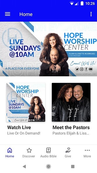 Run android online APK Hope Worship Center NJ from MyAndroid or emulate Hope Worship Center NJ using MyAndroid