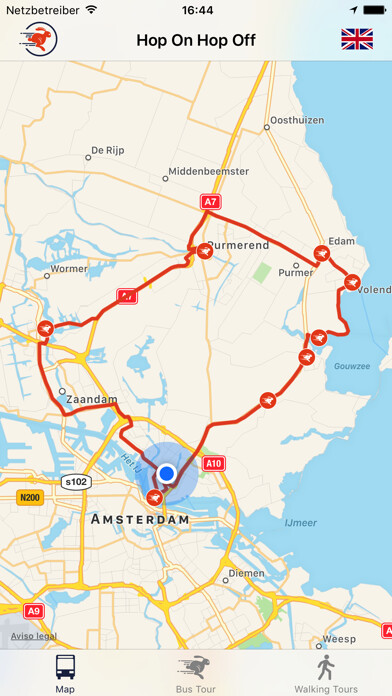 Emulate iPhone app Hop On Hop Off Holland using MyAndroid Emulate iPhone app Hop On Hop Off Holland using MyAndroid