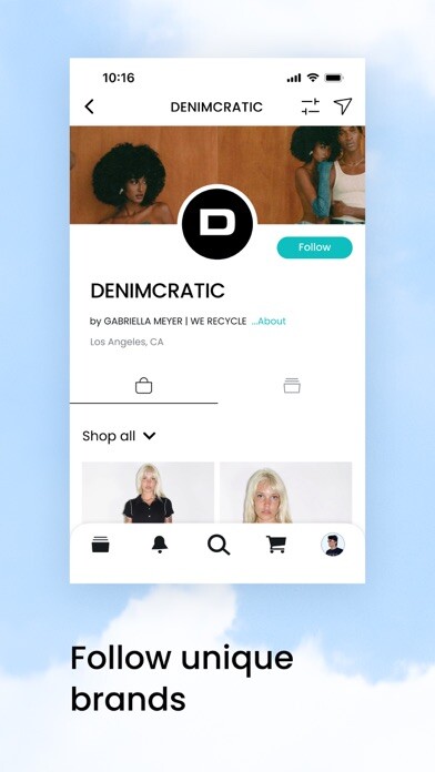 Emulate iPhone app Hoppn – Social shopping using MyAndroid