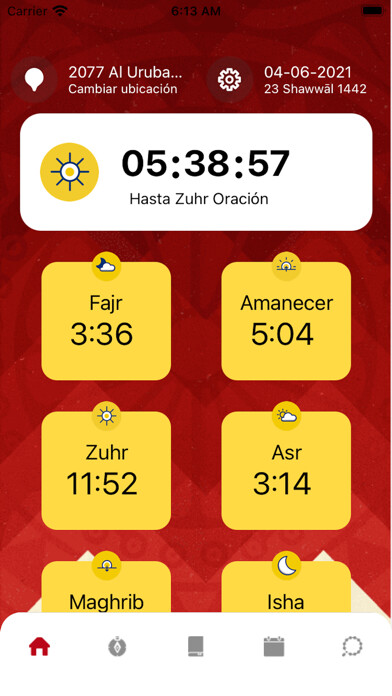 Emulate iPhone app Horarios de Salat - Española using MyAndroid Emulate iPhone app Horarios de Salat - Española using MyAndroid