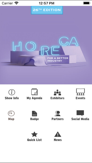 Emulate iPhone app HORECA Lebanon 2019 using MyAndroid