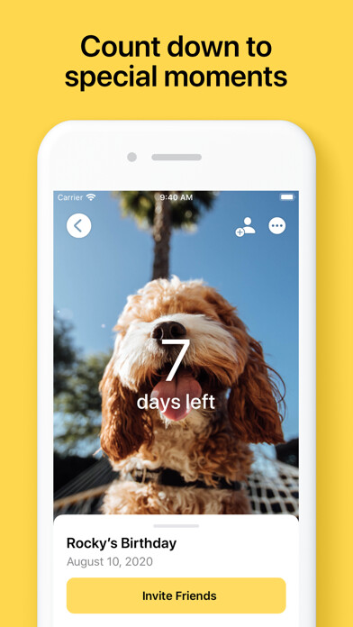 Emulate iPhone app Horizon: Countdown Calendar using MyAndroid