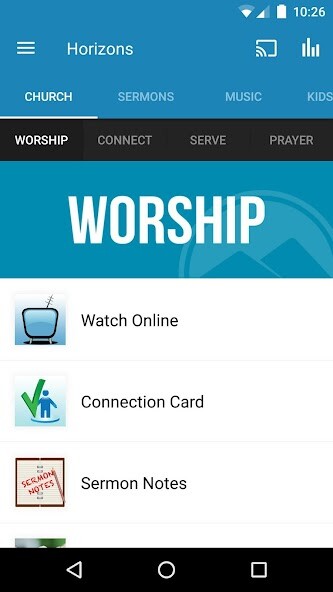 Run android online APK Horizons Church from MyAndroid or emulate Horizons Church using MyAndroid