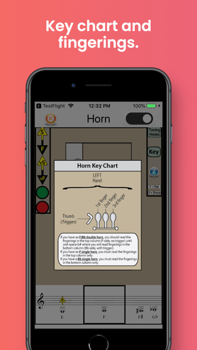 Emulate iPhone app Horn Fingering & Tuning using MyAndroid Emulate iPhone app Horn Fingering & Tuning using MyAndroid