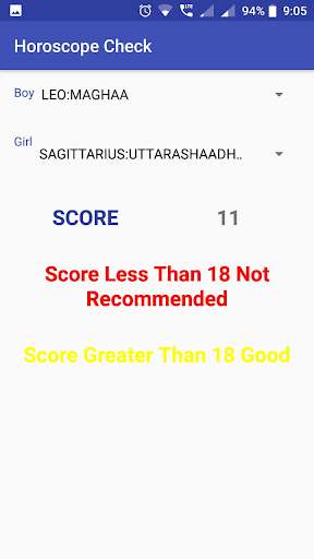Run android online APK Horoscope Check by IndiraKrishna from MyAndroid or emulate Horoscope Check by IndiraKrishna using MyAndroid