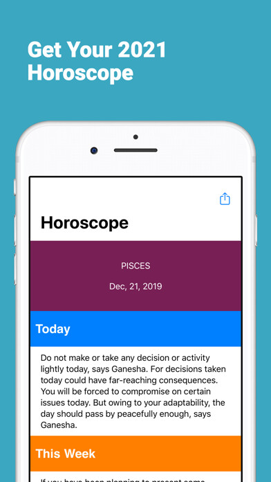 Emulate iPhone app Horoscopes 2021 using MyAndroid