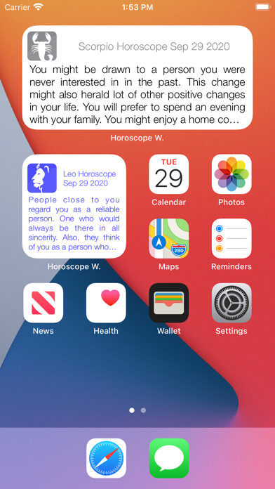 Emulate iPhone app Horoscope Widget using MyAndroid Emulate iPhone app Horoscope Widget using MyAndroid