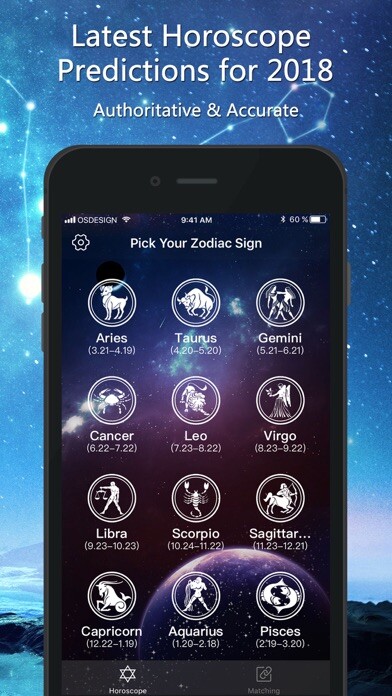 Emulate iPhone app Horoscope + Zodiac Astrology using MyAndroid