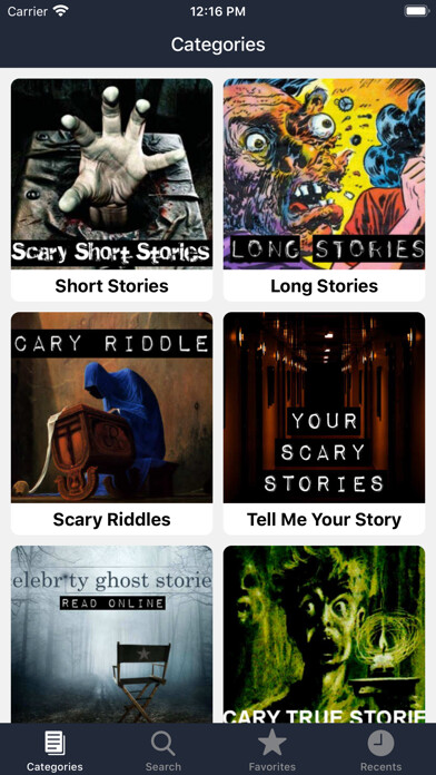 Emulate iPhone app Horror Stories & Scary Stories using MyAndroid