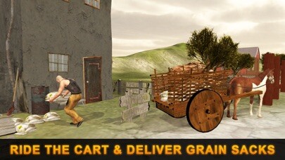 Emulate iPhone app Horse Cart Simulator – Transport hay by driving carriage using MyAndroid