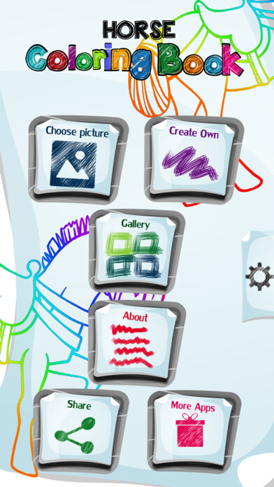Emulate iPhone app Horse Coloring Book App using MyAndroid Emulate iPhone app Horse Coloring Book App using MyAndroid