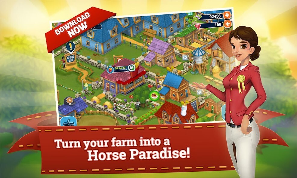 Emulate iPhone app Horse Farm using MyAndroid