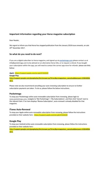 Emulate iPhone app Horse Magazine using MyAndroid