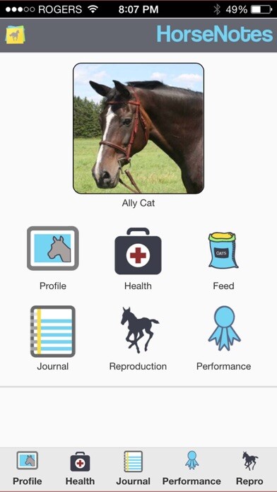Emulate iPhone app HorseNotes using MyAndroid