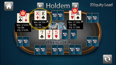 Emulate iPhone app HORSE Poker Calculator using MyAndroid