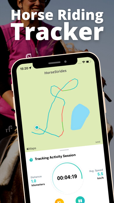 Emulate iPhone app Horse Riding Tracker - Strides using MyAndroid Emulate iPhone app Horse Riding Tracker - Strides using MyAndroid