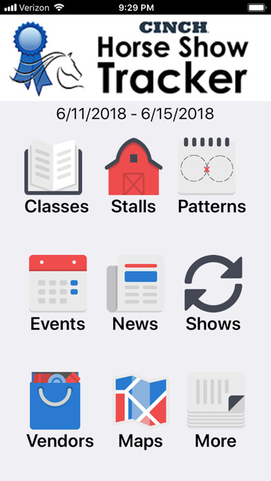 Emulate iPhone app Horse Show Tracker by FunnWare using MyAndroid
