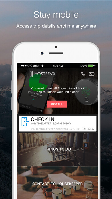 Emulate iPhone app Hosteeva using MyAndroid