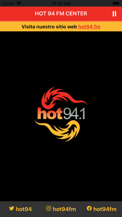 Emulate iPhone app HOT 94 FM CENTER using MyAndroid