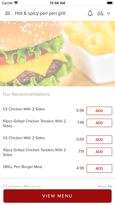 Emulate iPhone app Hot and spicy peri peri grill using MyAndroid Emulate iPhone app Hot and spicy peri peri grill using MyAndroid